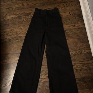 Zara Black Wide-Leg Jeans size 0